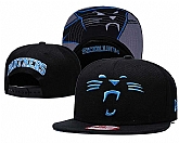Panthers Cartoon Logo Black Adjustable Hat GS,baseball caps,new era cap wholesale,wholesale hats